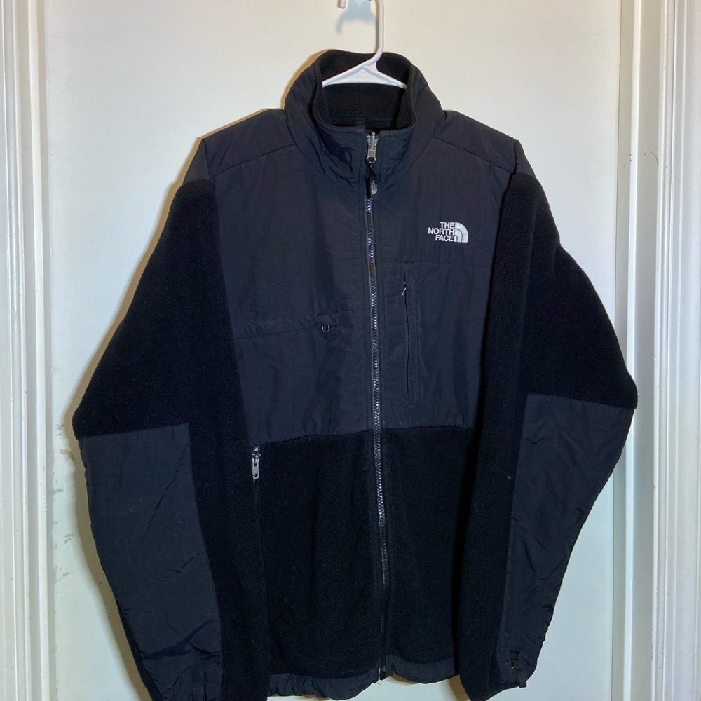 The north face black fleece mens jacket